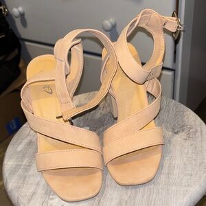 Elegant Nude Strappy Sandals